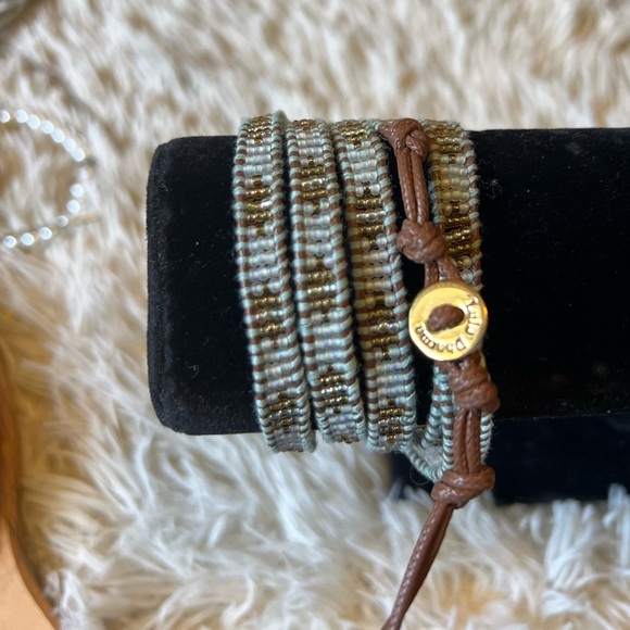 Lulu Dharma Wrap Bracelet Blue and Black - Picture 3 of 3